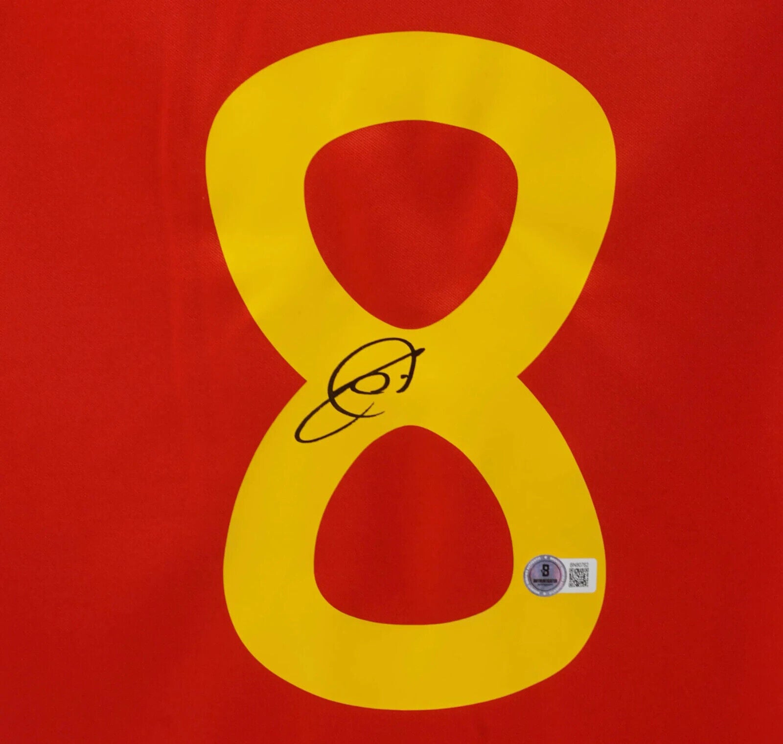Xavi Hernandez Signed Spain FC Home Soccer Jersey #8 with Beckett COA